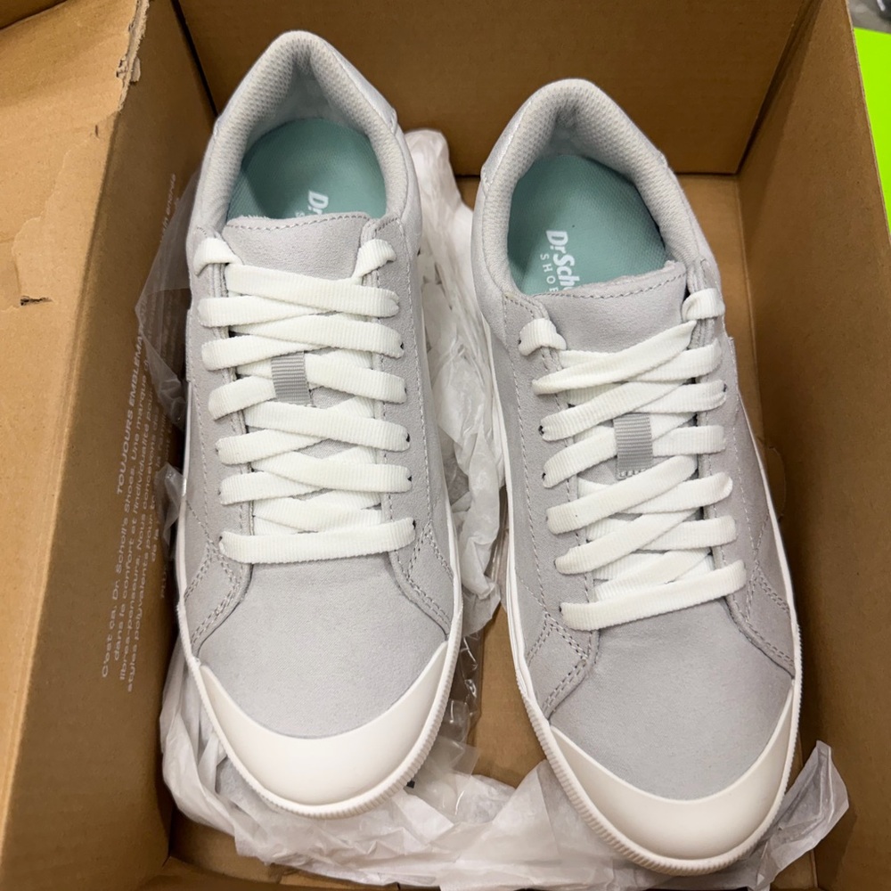 Dr. Scholl's Gray and White Sneakers